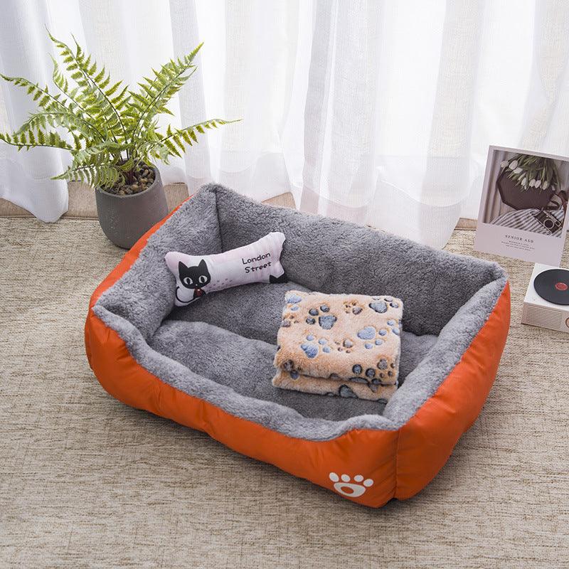 Square Plush Bed for Dog Cat Pet - Petpet-Park